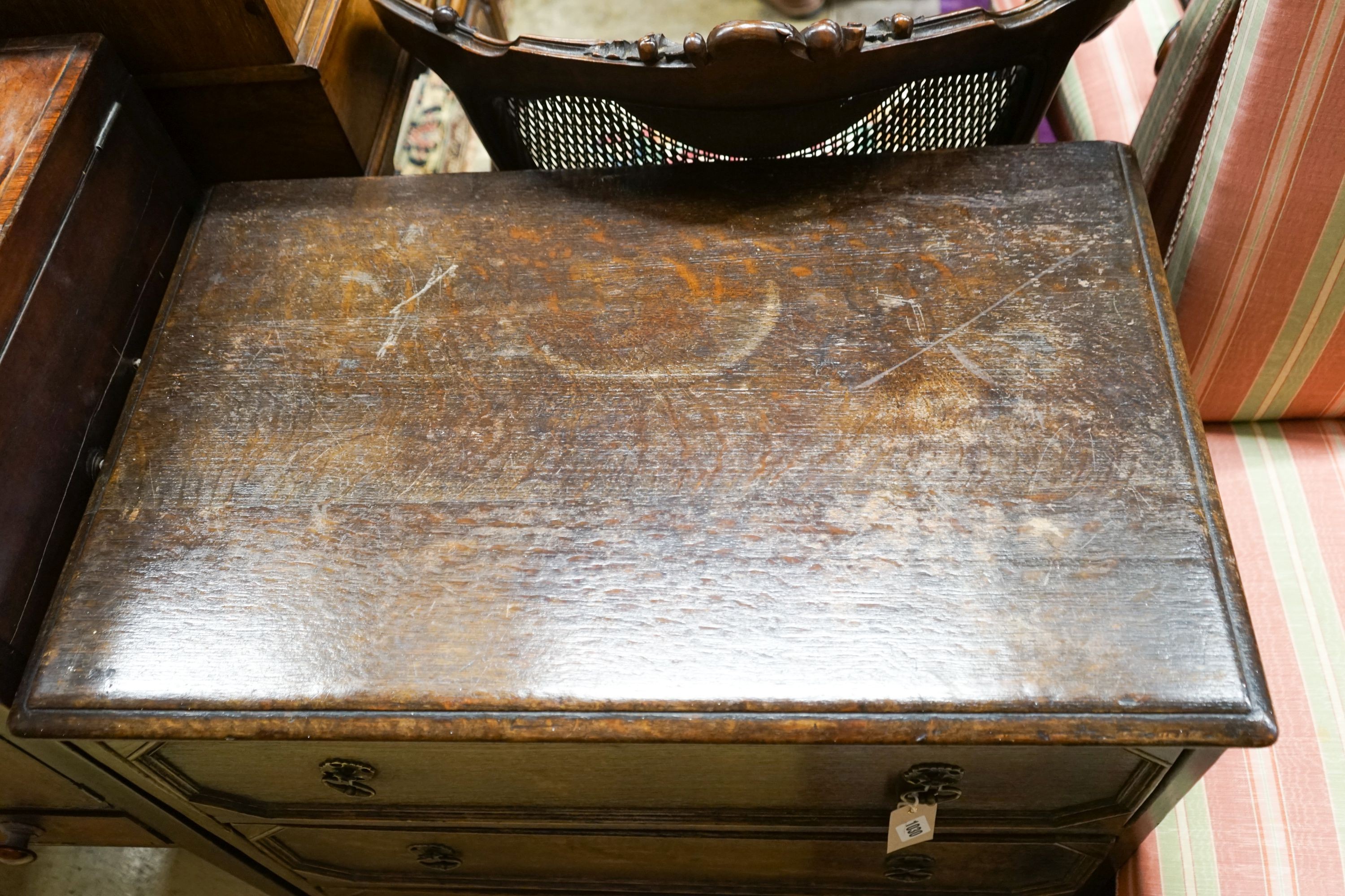 An 18th century style small oak chest